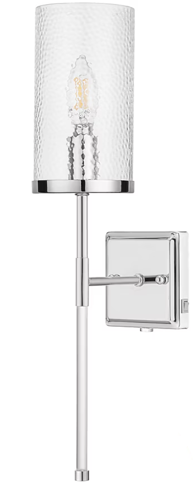 Allen + Roth Casado 4-in W 1- Light Polished Chrome Wall Sconce