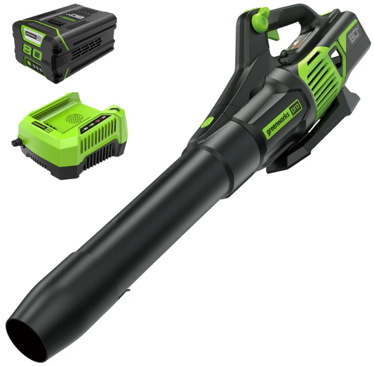 80V 730 CFM Cordless Battery leaf Blower w/ 2.5Ah Battery & Rapid Charger